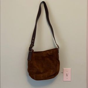 Suede Coach Bag